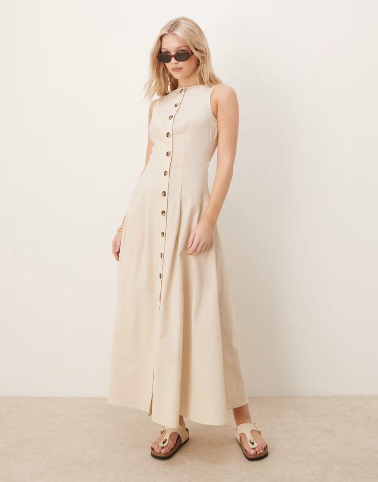 button maxi dress - best summer dresses