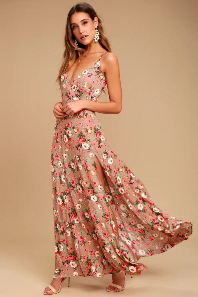 floral dress - wedding guest dresses outfit ideas