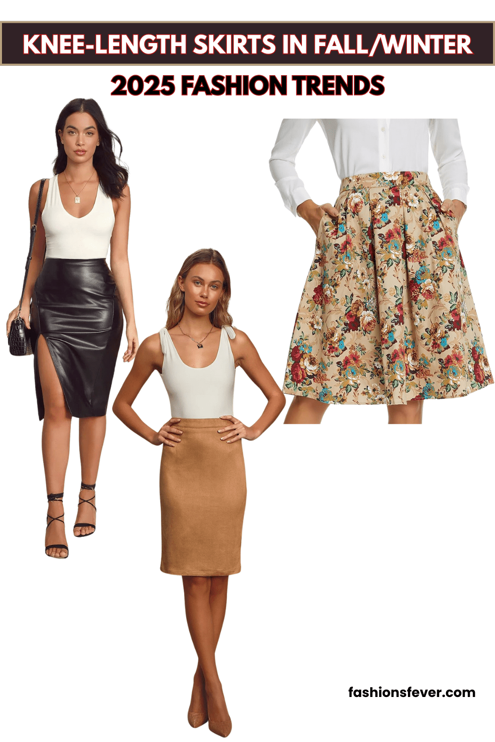 knee-length skirts in fall winter 2025 fashion trends