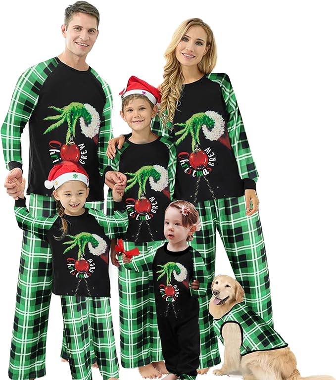 Green Christmas Crew Pajamas