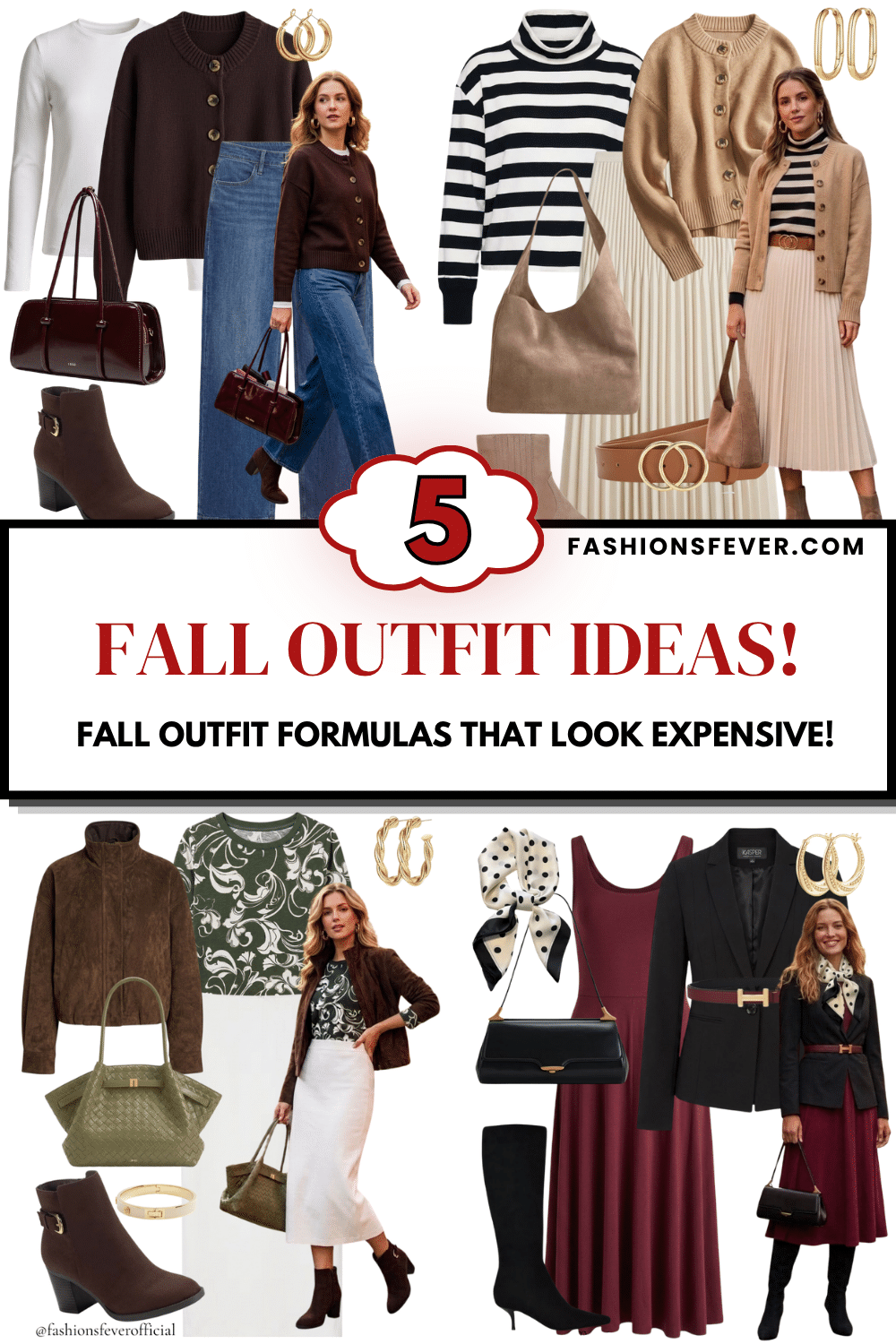 Fall outfit ideas for women 2026, chic elevated fall style outfit formulas